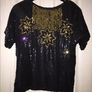 Black and Gold Designer Blouse (New)